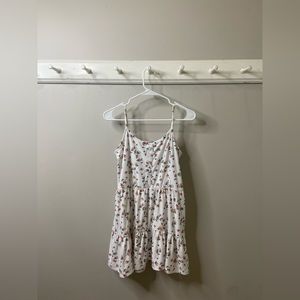 White Flower Designed Dress/ Swim Coverup